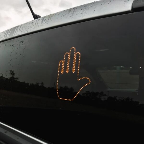 Funny New LED Illuminated Gesture Light Car Finger Light With Remote Road Rage Signs Middle Finger Gesture Light Hand Lamp - Image 7