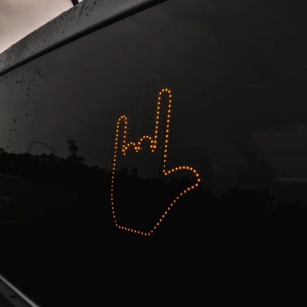 Funny New LED Illuminated Gesture Light Car Finger Light With Remote Road Rage Signs Middle Finger Gesture Light Hand Lamp - Image 2