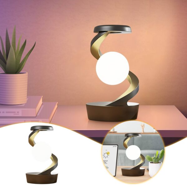 Rotating Moon Desk Lamp With Phone Wireless Charging Sensor Control Table Lamps Decorative Desktop Lamp Small Night Lamp Home Decor - Image 5