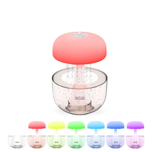 Jellyfish Raindrop Humidifier Ultrasonic Atomization Seven-color Ambience Light Cloud Rain Aroma Diffuser Home Decor - Image 3