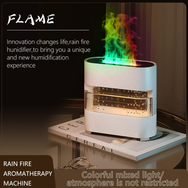 New Products Rain Cloud Fire Humidifier Water Drip Novedades Rain Water Diffuser Fire Flame Humidifier Aroma Diffuser - Image 5